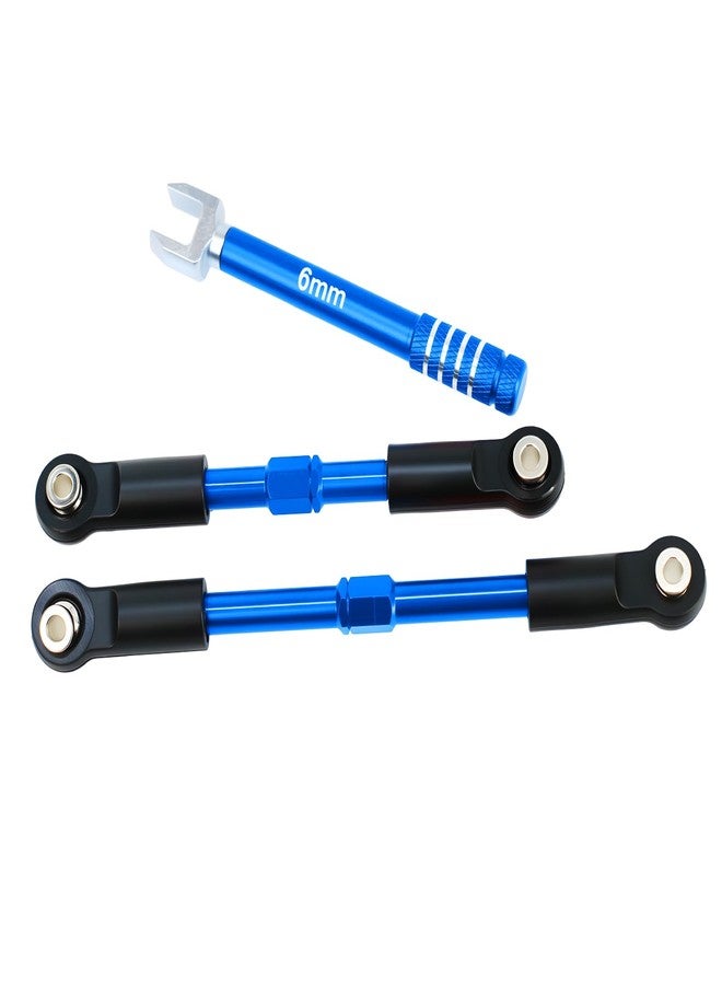 POLANTA Aluminum Front & Rear Pull Rod Linkage Upgraded Set for Arrma 1/10 Gorgon Vorteks Fury Quake 2WD RC Truck,Replace#ARA330753(Blue) - Image 4